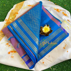 Lilac Kolam Silk Cotton Saree-Handloom Saree-VS453