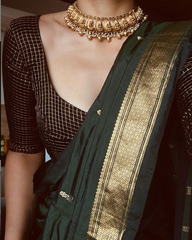 Gold look alike Lakshmi Choker with Pearl-G530