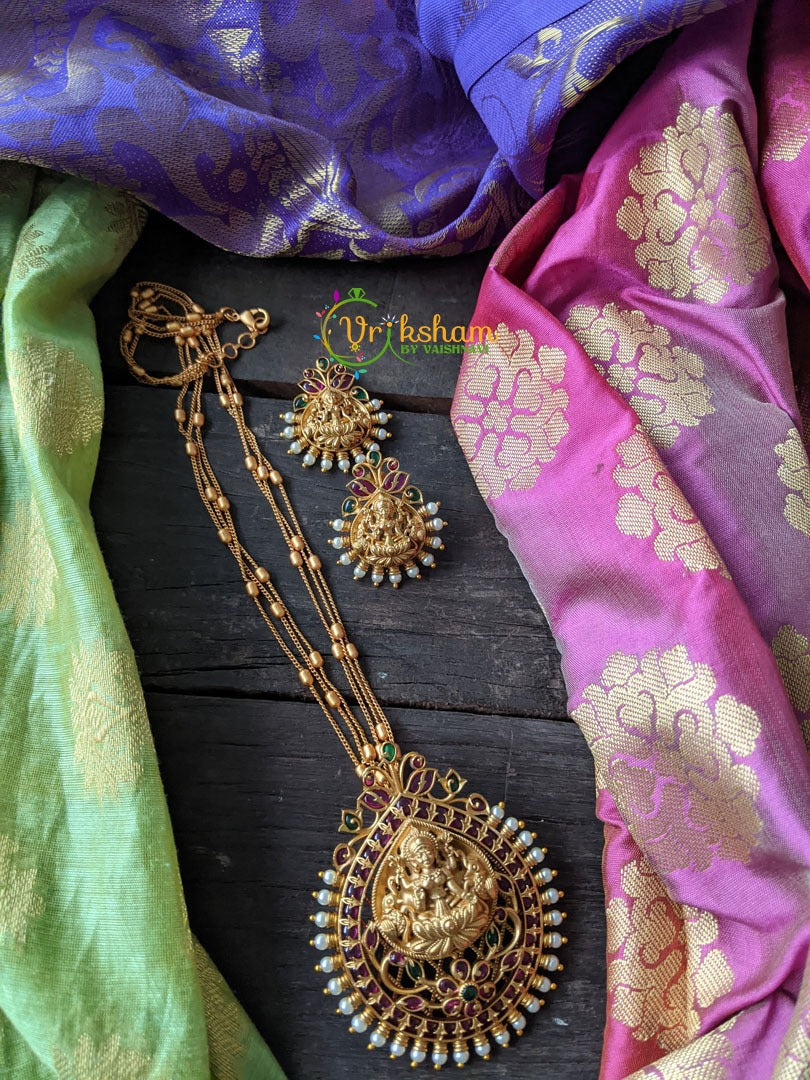 Sri Lakshmi Pendant Chain Neckpiece -G2134