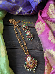 Floral Pendant Chain Neckpiece -G2133