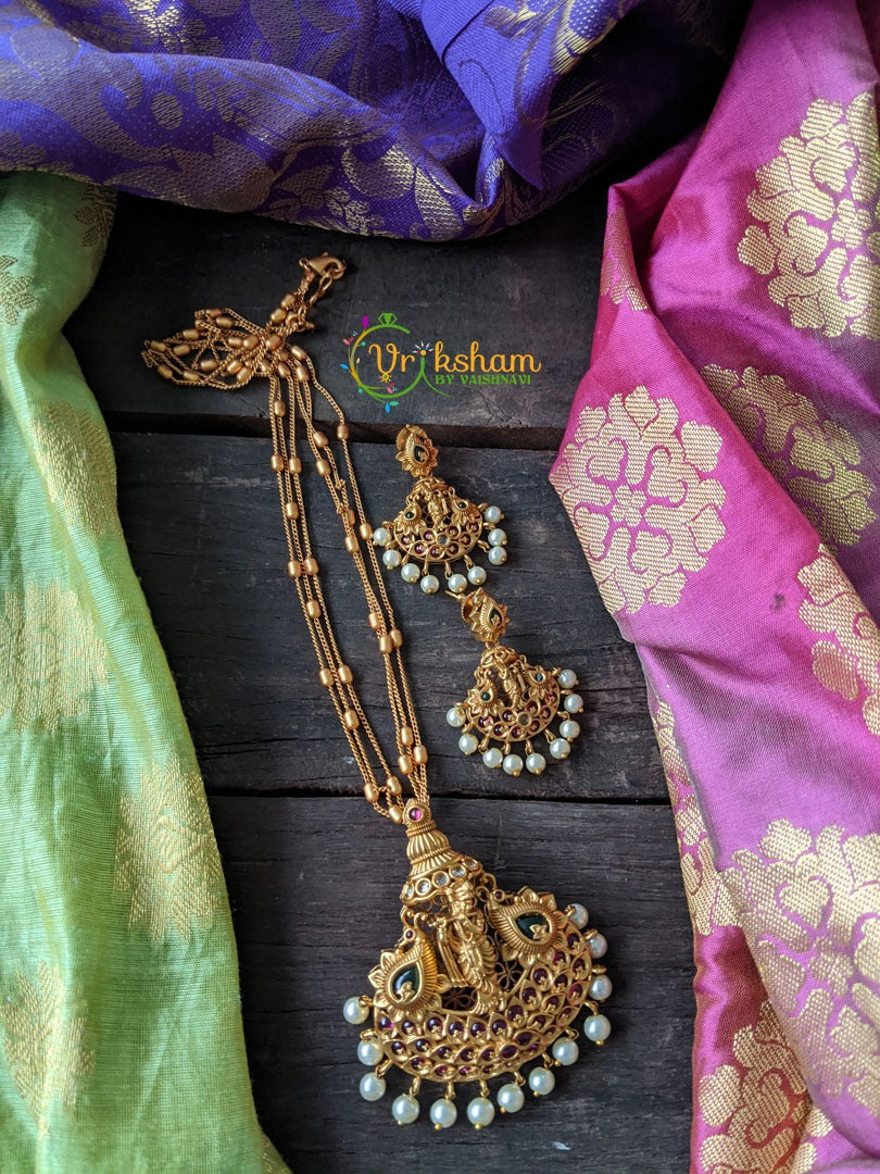Sri Krishna Pendant Chain Neckpiece -G2132