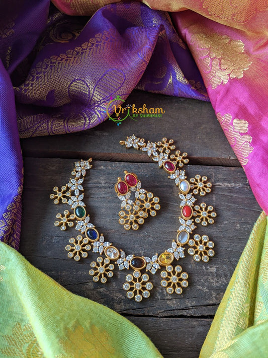 Navarathna AD Stone Neckpiece -G1062