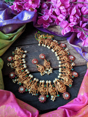 Premium Kundan Temple neckpiece -Lakshmi -G903