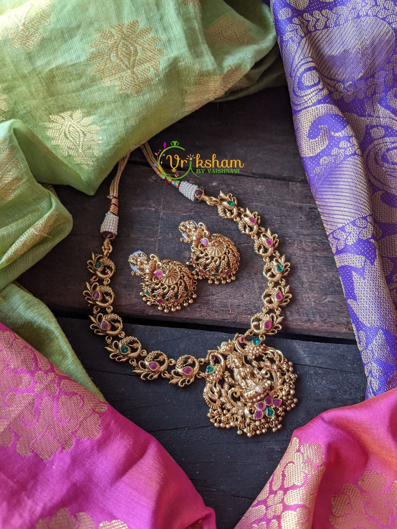 Lakshmi Pendant Short neckpiece -G1107