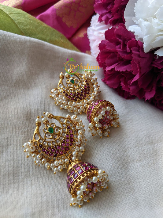 Precious Kemp Half Moon Jhumkas -G1173