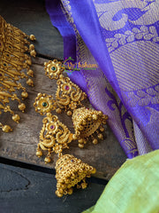 Gold Look Alike Temple Choker – Krishna Radha -G1171