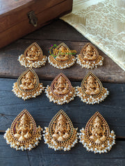 Lakshmi Temple Jada Billai with pearls -G1375