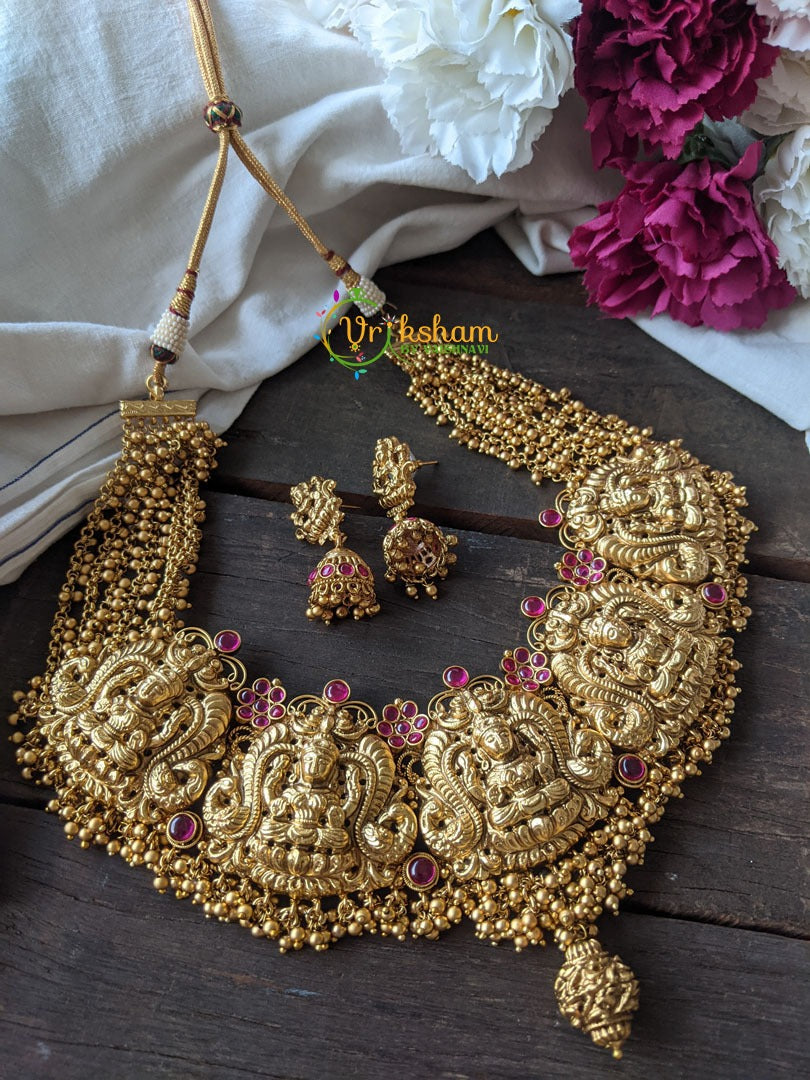 Premium Lakshmi Nagas Choker -Temple Jewel -G1495