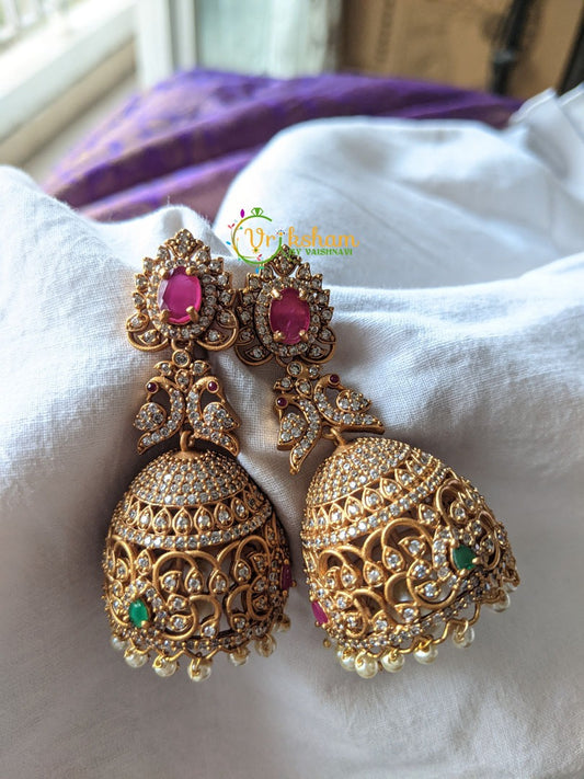 AD Stone Jhumkas -G1529