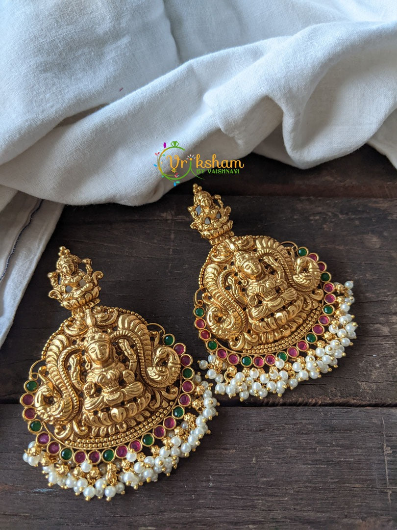 Gold Look Alike Lakshmi Danglers -Temple Earrings -G1530