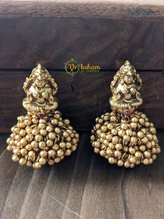 Ghungroos Lakshmi Jhumkas -Temple Jhumkas -G1610