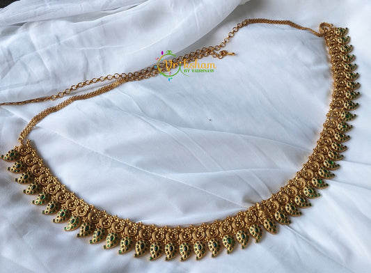 Kemp Maanga and Lakshmi Hip Chain -Green -G1592