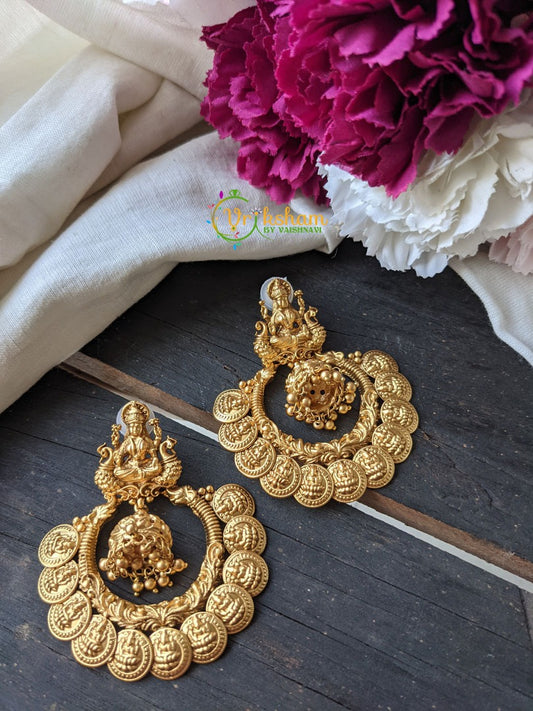 Lakshmi Coin Chandbali – Lakshmi Studs -Ghungroo -G2077