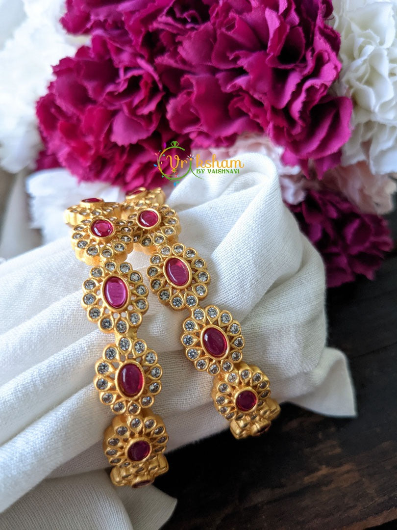 AD Stone Bangles - Red -G1822