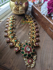 Exquisite Kundan Peacock and Floral Neckpiece -J050