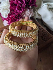 Cluster Pearl Openable Bangles -G2021