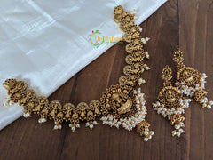 Premium Lakshmi Choker -Cluster pearl Temple Choker -G2233