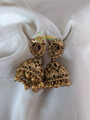 Budgeted Antique Gold Jhumkas -G2165