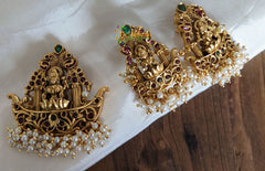 Gold Look Alike Lakshmi Pendant - Temple Pendant -G2067