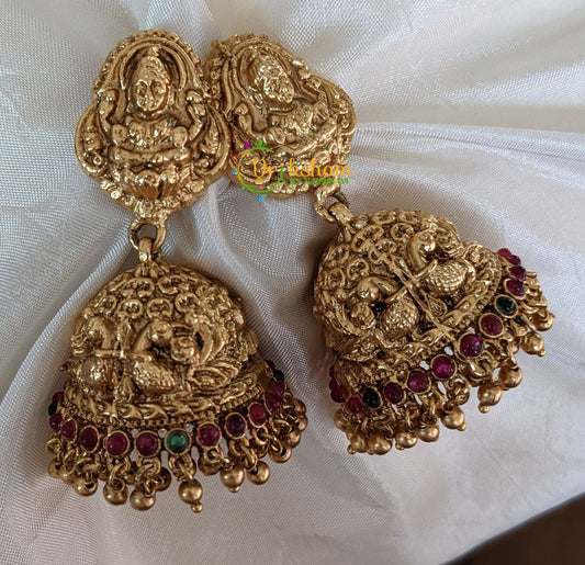 Lakshmi Jhumkas -Temple jhumkas -Gold -G2044