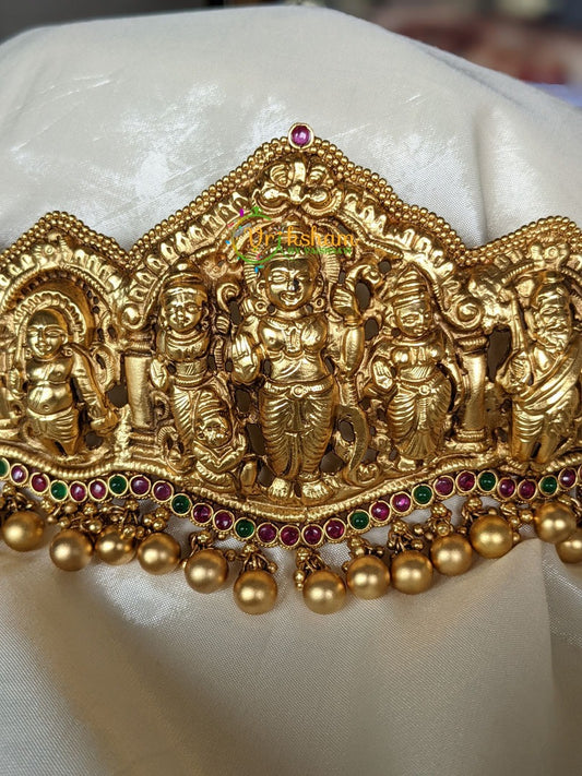 Ram Parivar and Dasavatar Hipbelt -Antique Temple Hipbelt -G2275