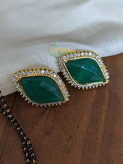 Mangalsutra Style Pendant Chain -Green  -G2094