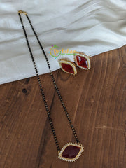 Mangalsutra Style Pendant Chain -Red  -G2093