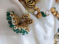 Exquisite Lakshmi Malai -Emerald Temple Malai-G2088