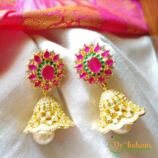 Jhumkas with Big Pearls drops -g274